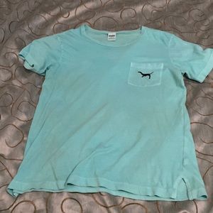 PINK Victoria’s Secret cyan blue size small t-shirt